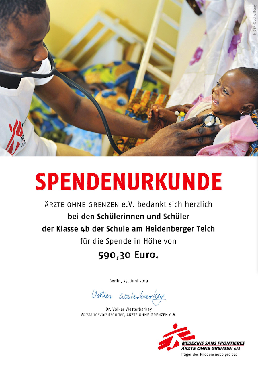 Spendenurkunde